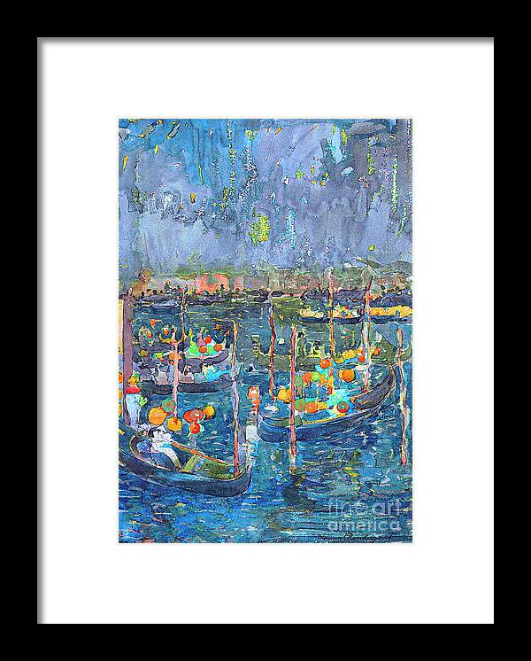 Festival Framed Print featuring the painting Festival, Venice by Maurice Prendergast