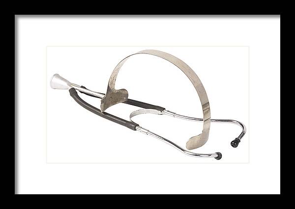 White Background Framed Print featuring the photograph Fetal Stethoscope by Hemera Technologies