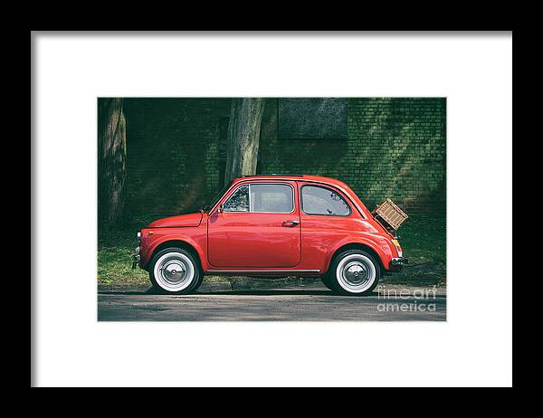 Fiat 500 Framed Print featuring the photograph Fiat 500 by Tim Gainey