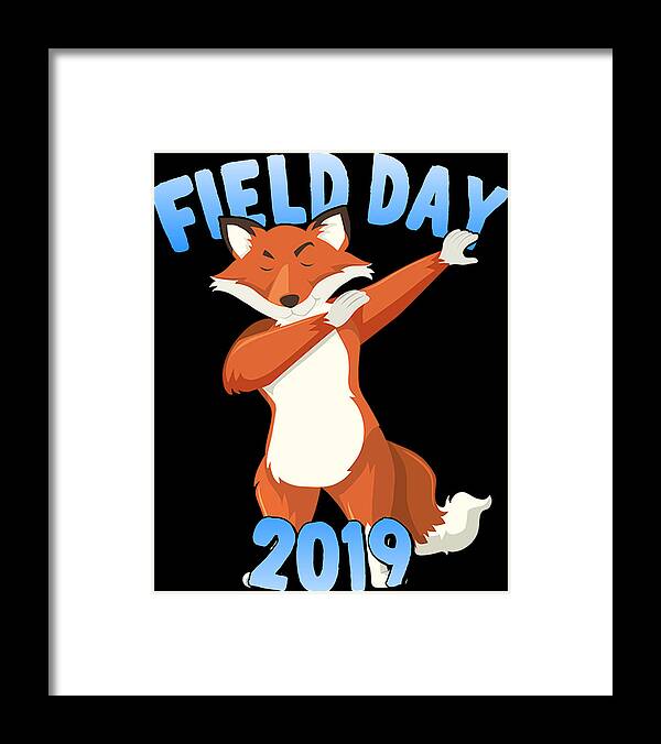 School Framed Print featuring the digital art Field Day 2019 Dabbing Fox by Flippin Sweet Gear