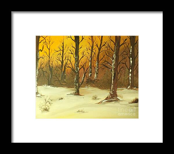 Landscape Framed Print featuring the painting Fiery Morn painting # 156 by Donald Northup