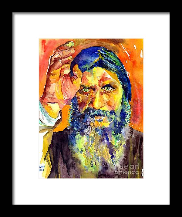 Rasputin Framed Print featuring the painting Fiery Rasputin by Suzann Sines