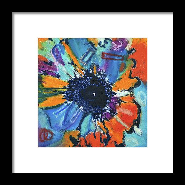 Abstract Art Framed Print featuring the painting Fiesta by Catherine Jeltes