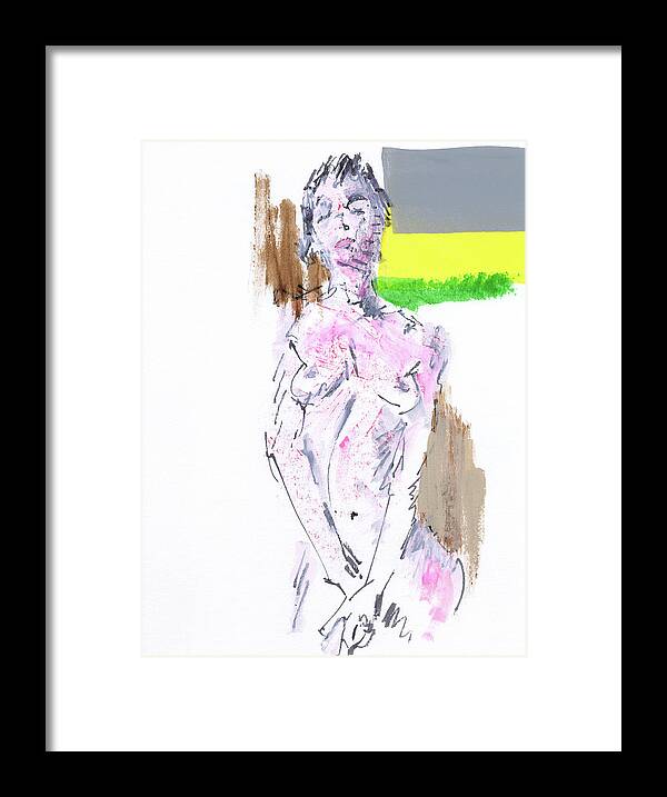 Figure Framed Print featuring the mixed media Figure 2115113 by Chris N Rohrbach
