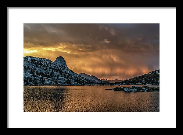 Sierra Framed Print featuring the photograph Fin Dome Storm by Martin Gollery