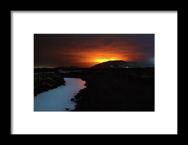 Volcano Framed Print featuring the photograph Fire air earth and water by Christopher Mathews