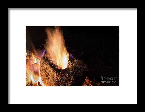 Fire Framed Print featuring the photograph Fire and flames 11 by Adriana Mueller