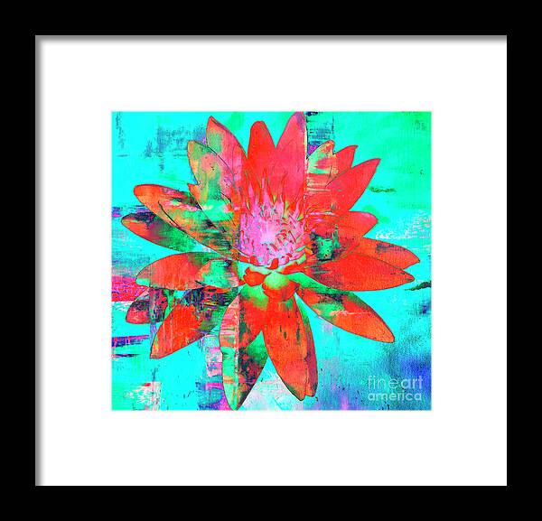 Lilly Framed Print featuring the digital art Fire Lily by Tracey Lee Cassin