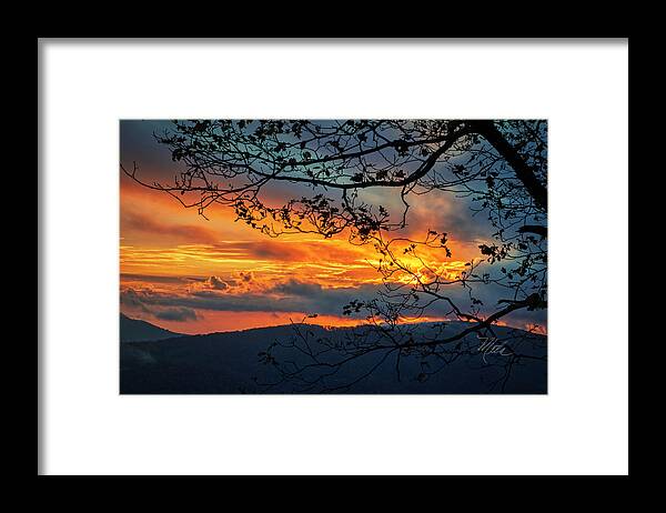 Blue Ridge Parkway Framed Print featuring the photograph Fire On the Mountain by Meta Gatschenberger