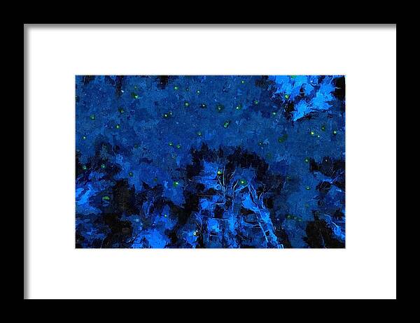 Firefly Framed Print featuring the mixed media Firefly Night by Christopher Reed