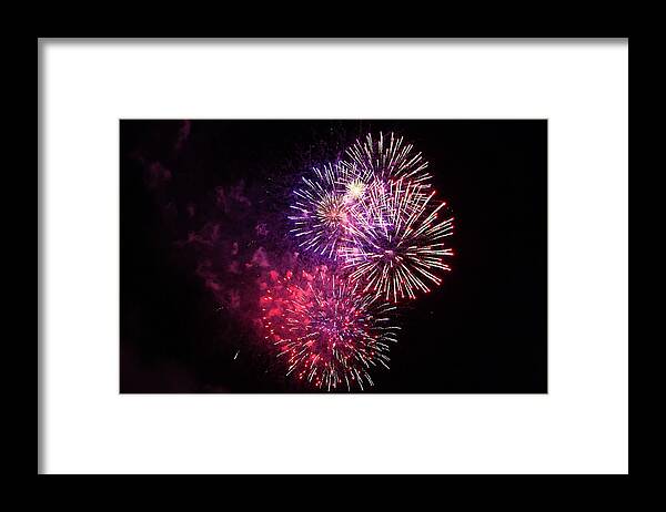 Fireworks Framed Print featuring the photograph Fireworks_8818 by Rocco Leone