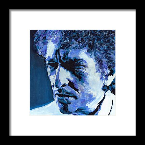 Bob Dylan Framed Print featuring the painting First Among Equals Second To None -Portrait of the Legend BOB DYLAN by Tanya Filichkin