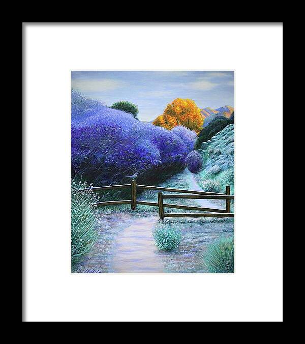 Kim Mcclinton Framed Print featuring the painting First Frost on the Mesquite Trail by Kim McClinton