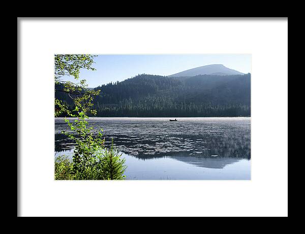 Lake Framed Print featuring the photograph First one out by Debra Baldwin