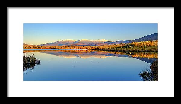 New Hampshire Framed Print featuring the photograph First Snow On the Presidential Range 2 by Jeff Sinon
