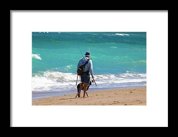 Fishing Framed Print featuring the photograph Fisherman's Best Friend by Blair Damson