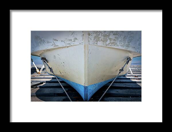 Arisaki Framed Print featuring the photograph Fishing Boat Bow by Bill Chizek