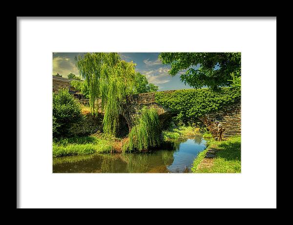 Bridge Framed Print featuring the photograph Fishing in Rio de Onor by Micah Offman