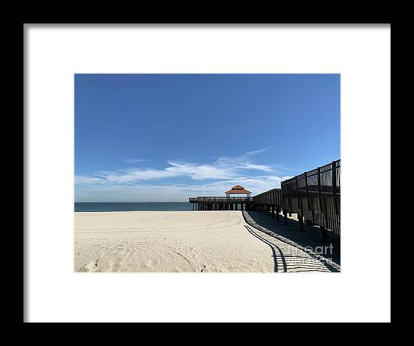 Fishing Framed Print featuring the photograph Fishing Pier Two by Catherine Wilson