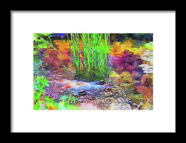 Fishpond Framed Print featuring the photograph Fishpond Bellagio Gardens, Las Vegas by Tatiana Travelways