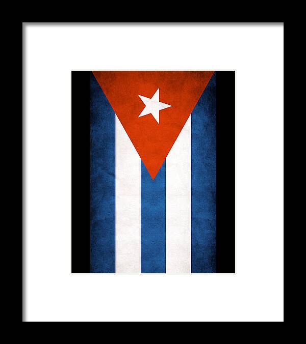 Funny Framed Print featuring the digital art Flag Of Cuba by Flippin Sweet Gear