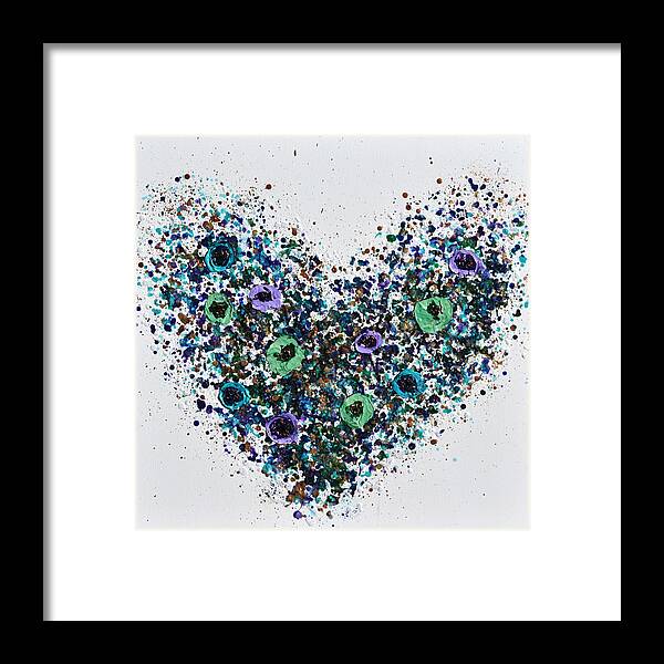 Heart Framed Print featuring the painting Flamboyant Heart by Amanda Dagg