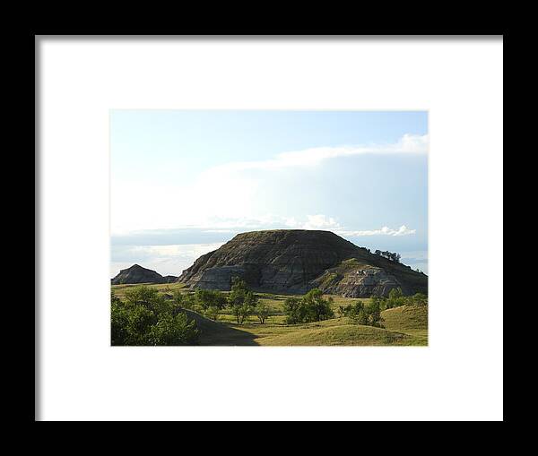 Clay Butte Framed Print featuring the photograph Flat Top Butte by Amanda R Wright