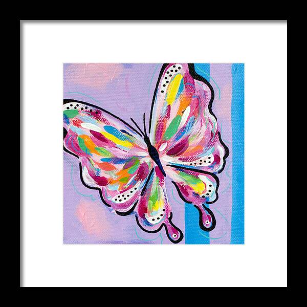 Butterfly Framed Print featuring the painting Fleeting Memory by Beth Ann Scott
