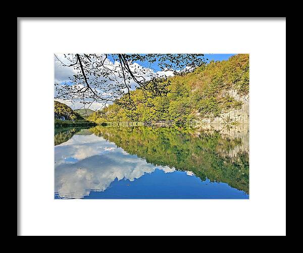 Plitvice Lakes Framed Print featuring the photograph Floating forest by Yvonne Jasinski