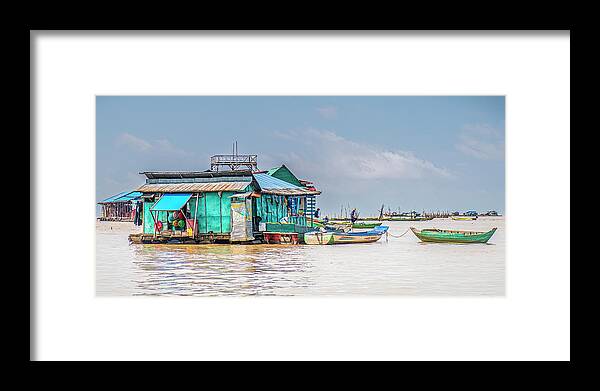 Cambodia Photography Framed Print featuring the photograph Floating Village by Marla Brown