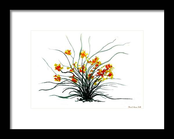 Flowers Framed Print featuring the mixed media Floral 2 by David Neace CPX