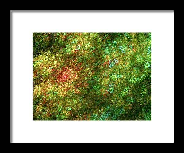  Framed Print featuring the digital art Floral Carpet by Jo Voss