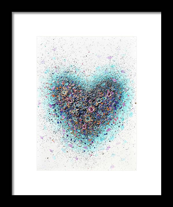 Heart Framed Print featuring the painting Floral Love by Amanda Dagg