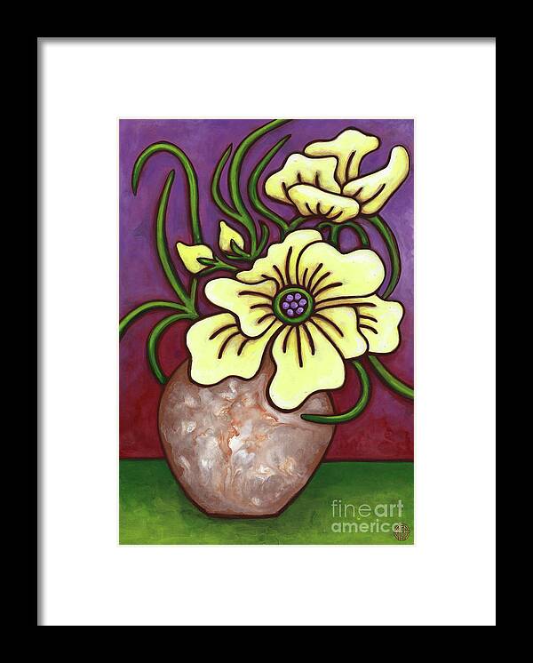 Vase Of Flowers Framed Print featuring the painting Floravased 8 by Amy E Fraser