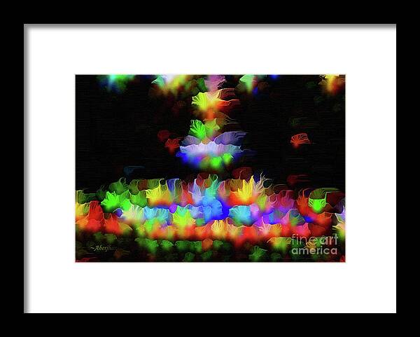 Candlelight Framed Print featuring the painting Flotilla of Candles by Aberjhani