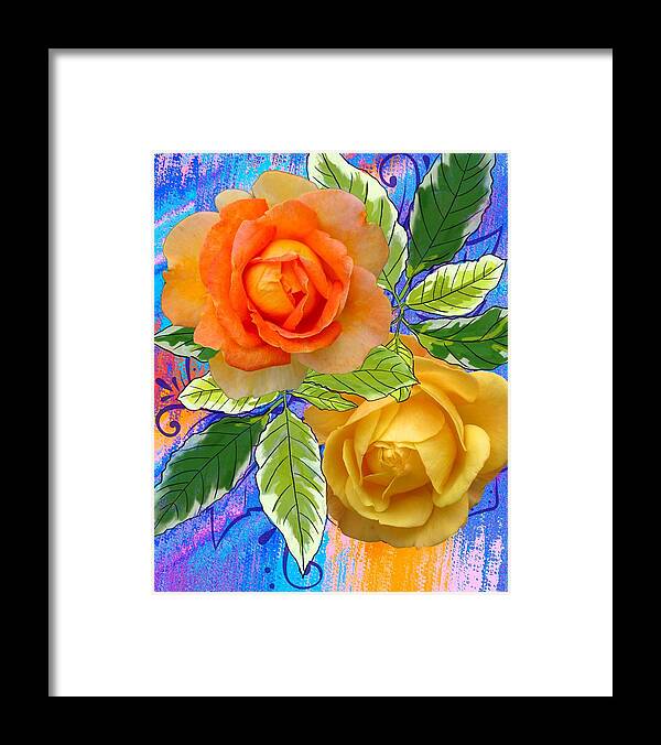 Flower Bed Framed Print featuring the digital art Flower Bed by Hank Gray