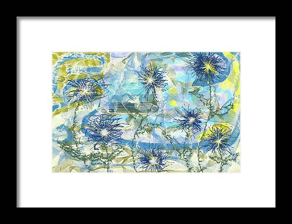 Digital Framed Print featuring the painting Flower Garden #8 by Christina Wedberg