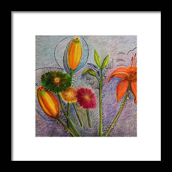 Flowers Framed Print featuring the photograph Flowers for Me by Suzanne Udell Levinger