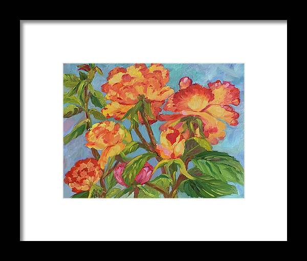 Roses Framed Print featuring the painting Flowers from Firenze by Patsy Walton