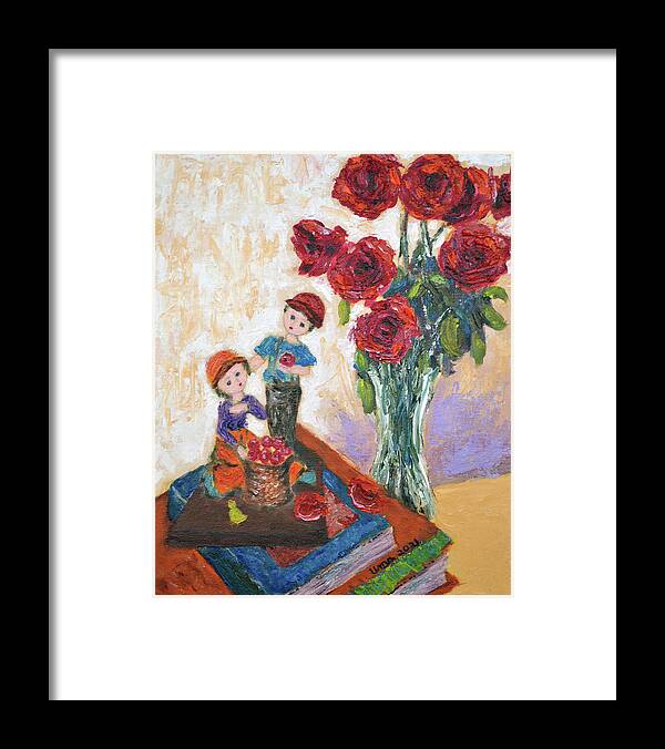 Flowers From My Garden 22 Framed Print featuring the painting Flowers from my garden 22 by Uma Krishnamoorthy