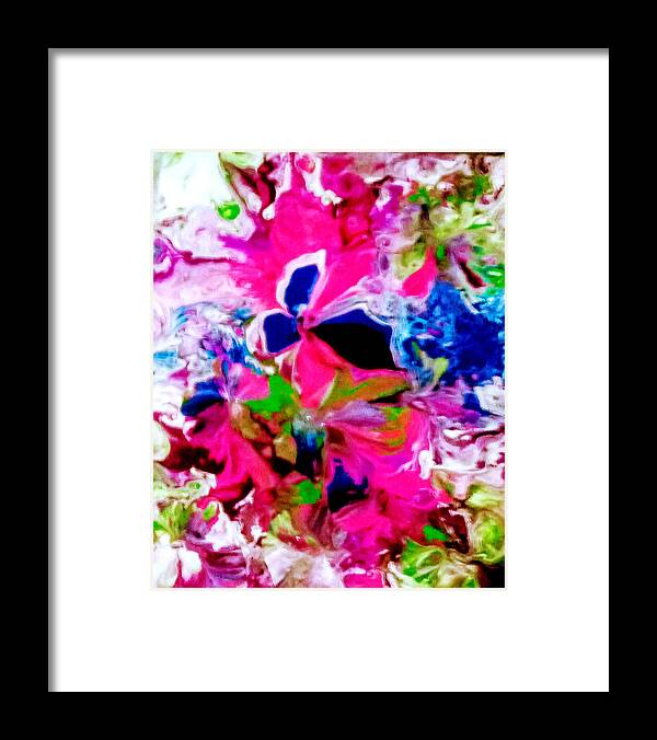 Flowers Framed Print featuring the painting Flowers In The Breeze by Anna Adams
