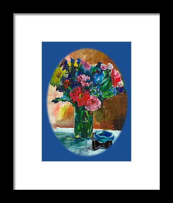  Framed Print featuring the painting Flowers Royal by Anna Lobovikov-Katz