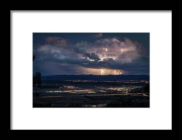Lightning Framed Print featuring the photograph Fly Away by Ari Rex