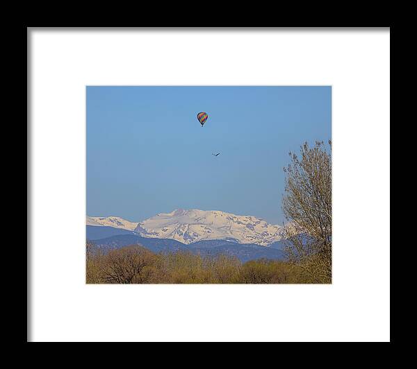 Hot Air Balloon Framed Print featuring the photograph Flying High by James BO Insogna