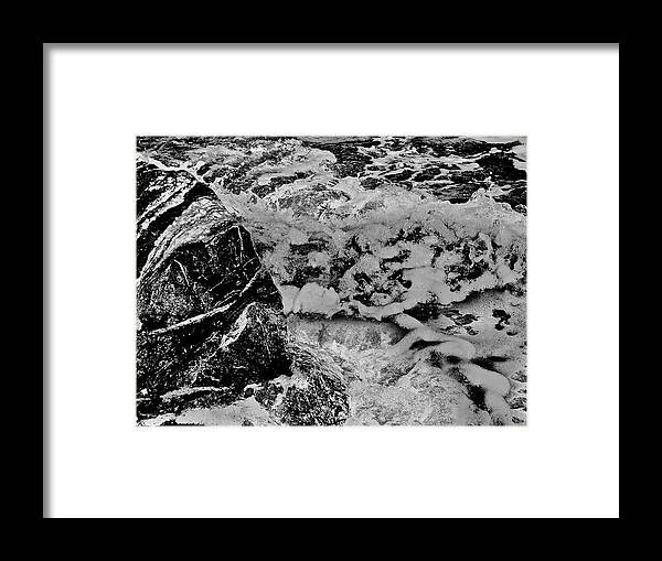 Water Framed Print featuring the photograph Foam and Fury by Alida M Haslett