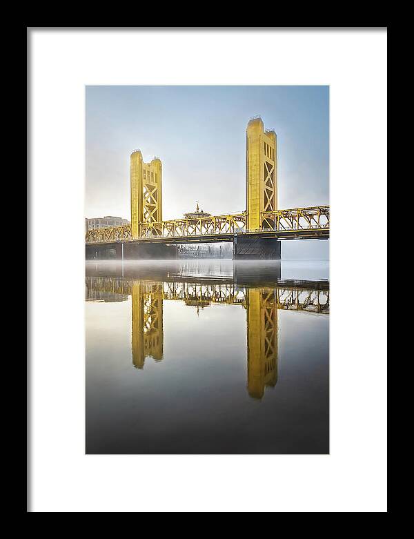 River Framed Print featuring the photograph Fog Between Bridges by Gary Geddes