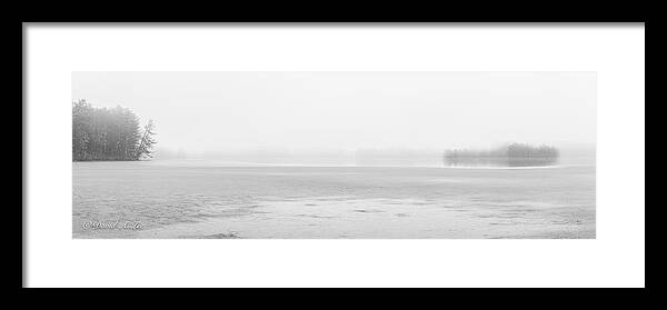 Fog Framed Print featuring the photograph Fog and Ice on the Pond by David Lee