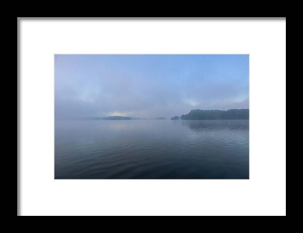 Lake Framed Print featuring the photograph Fogging The Inlet by Ed Williams