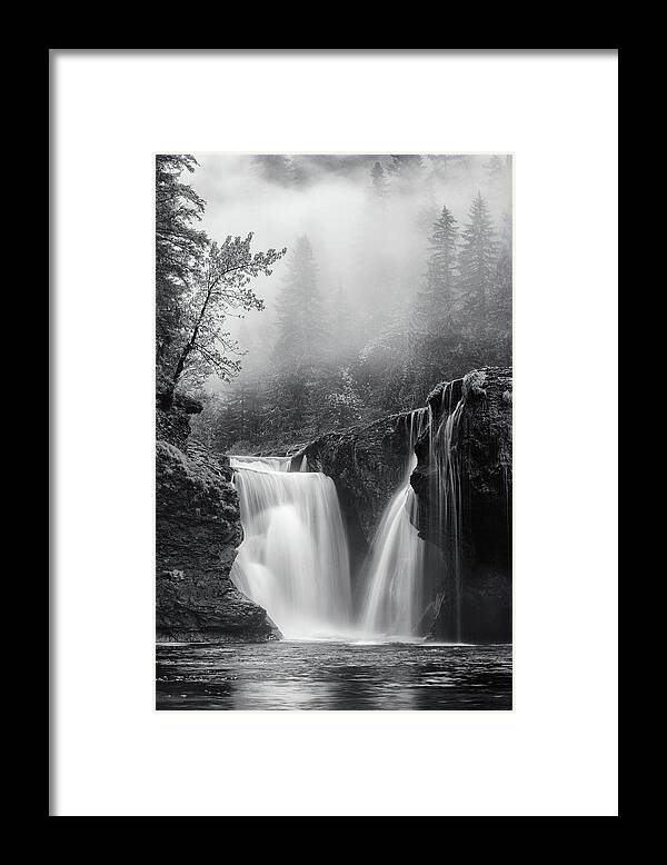 Foggy Falls Framed Print featuring the photograph Foggy Falls OP Cover by Darren White