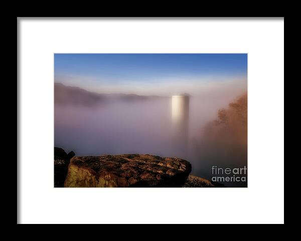 South Holston Framed Print featuring the photograph Foggy morning on South Holston by Shelia Hunt